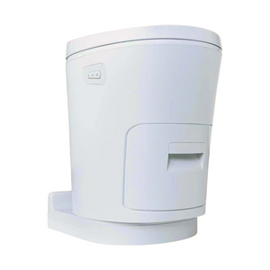 Flush button and controls on FREUCAMP 12V waterless toilet