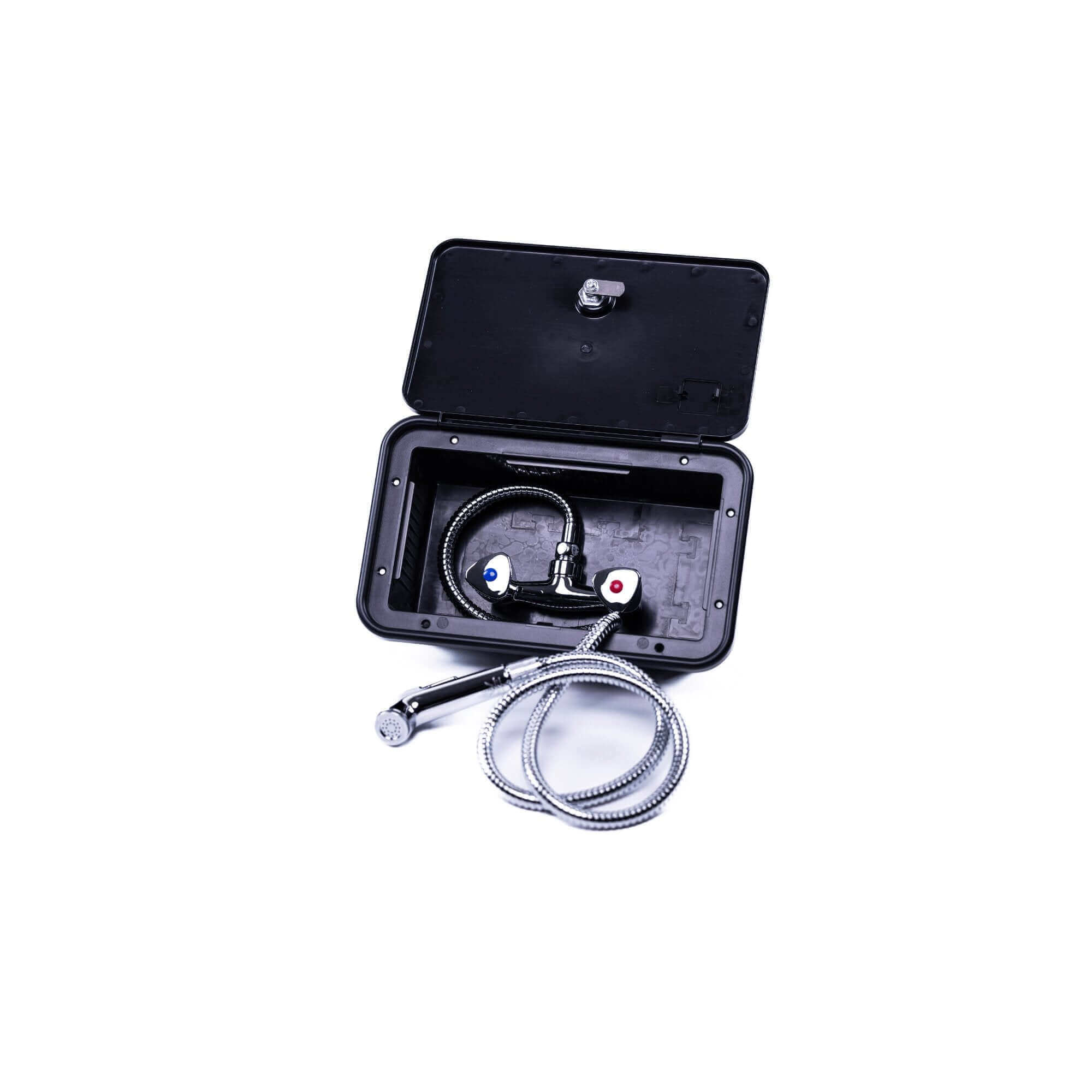 Caravan External Shower Unit - Hot & Cold Mixer Taps - RV Essentials Australia