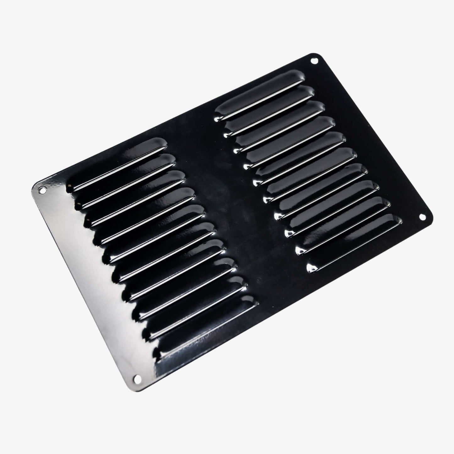 Black Gloss Finish Caravan RV Ventilation Louvre Grill (223mm x 148mm) - RV Essentials Australia