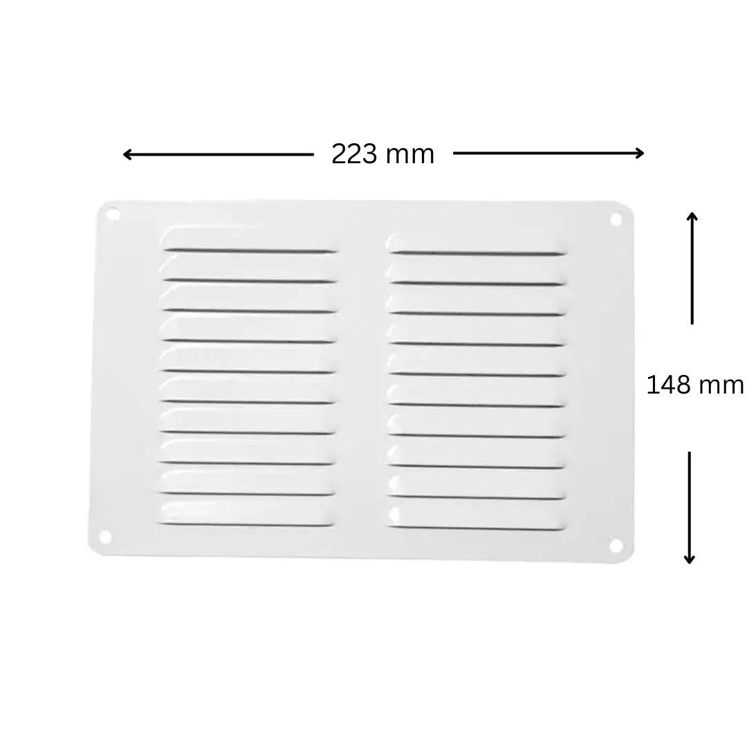 Black Gloss Finish Caravan RV Ventilation Louvre Grill (223mm x 148mm)